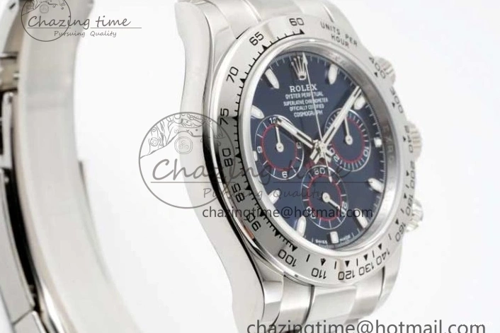 116509 on Best Edition Dial Daytona QF Bracelet SA4130 1:1 SS Blue 0112